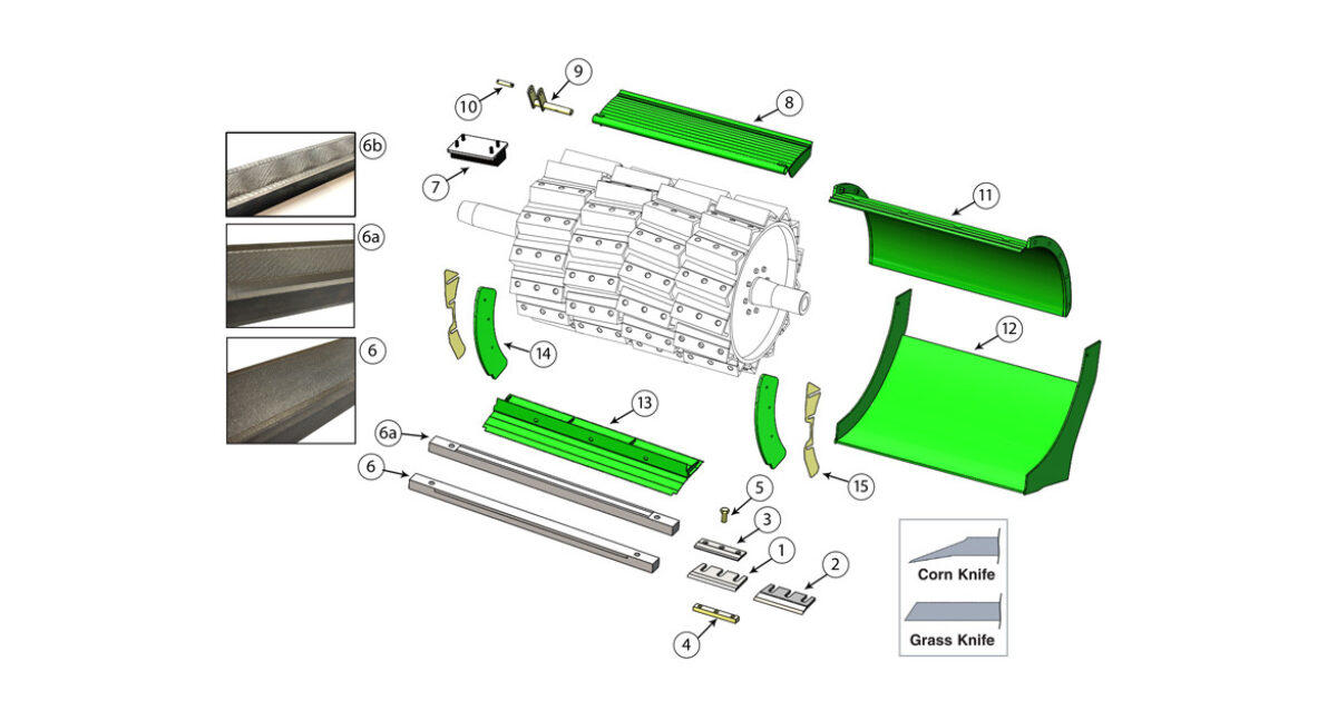 8600 Narrow Cutterhead Assembly Kooima Ag